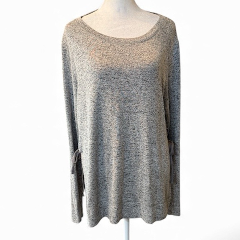 UGG Women's Top Long Sleeve Gray Side Tie Size Large‎